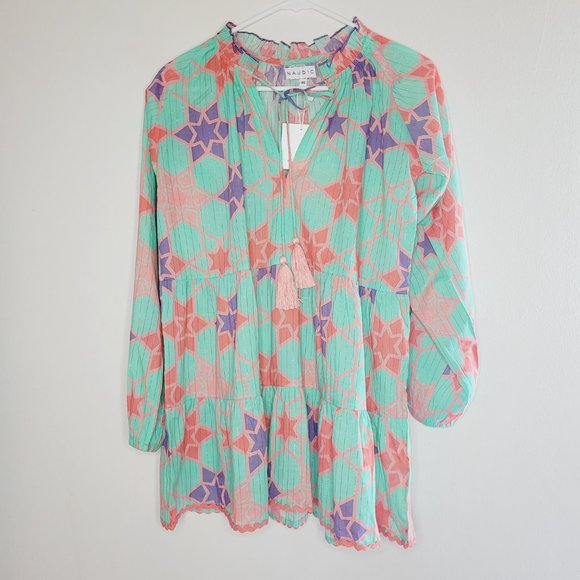 NWT Naudic Matilda Top Women's Stargazer XS lightweight 100% Fun Boho Summer - Picture 1 of 10
